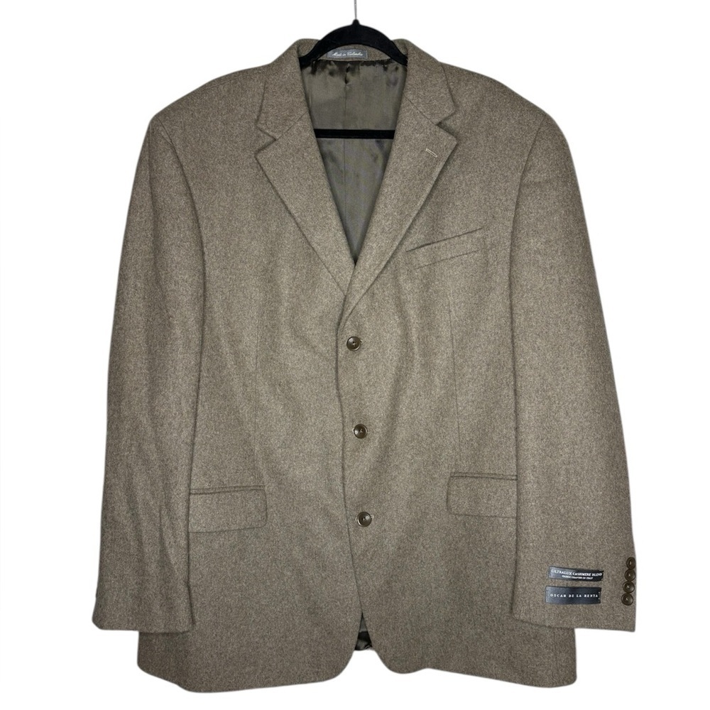 Oscar De La Renta NWOT wool cashmere blend blazer size 48L